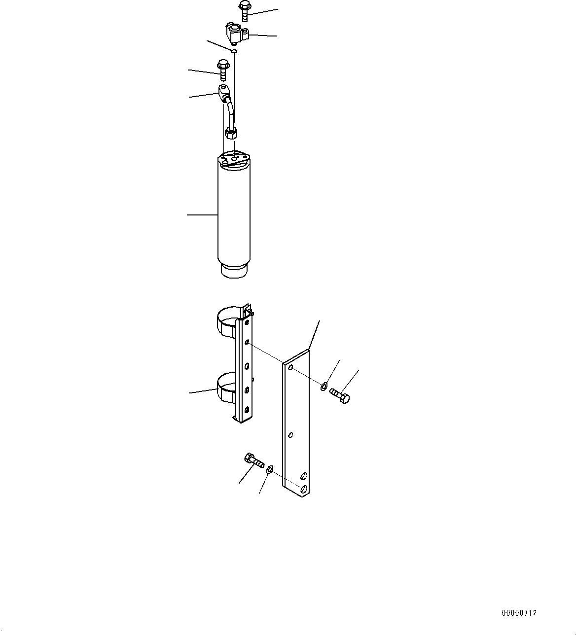 Bulldozers Komatsu / D85EX-15E0 S/N 11609-UP (ecot3)(0000343c) / Air Compressor, Receiver Tank (#11609-)(B006006 : B0710-004006)