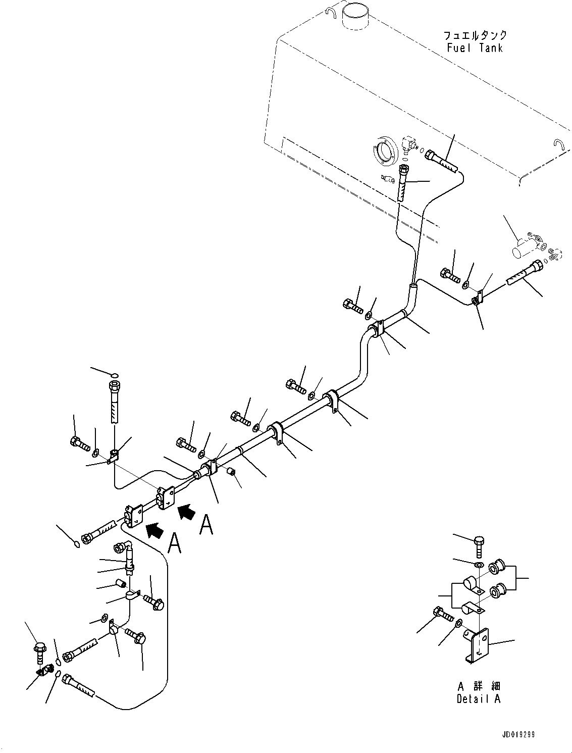 Bulldozers Komatsu / D85EX-15E0 S/N 11609-UP (ecot3)(0000343c) / Fuel Piping (#11609-)(D004001 : D0200-004001)