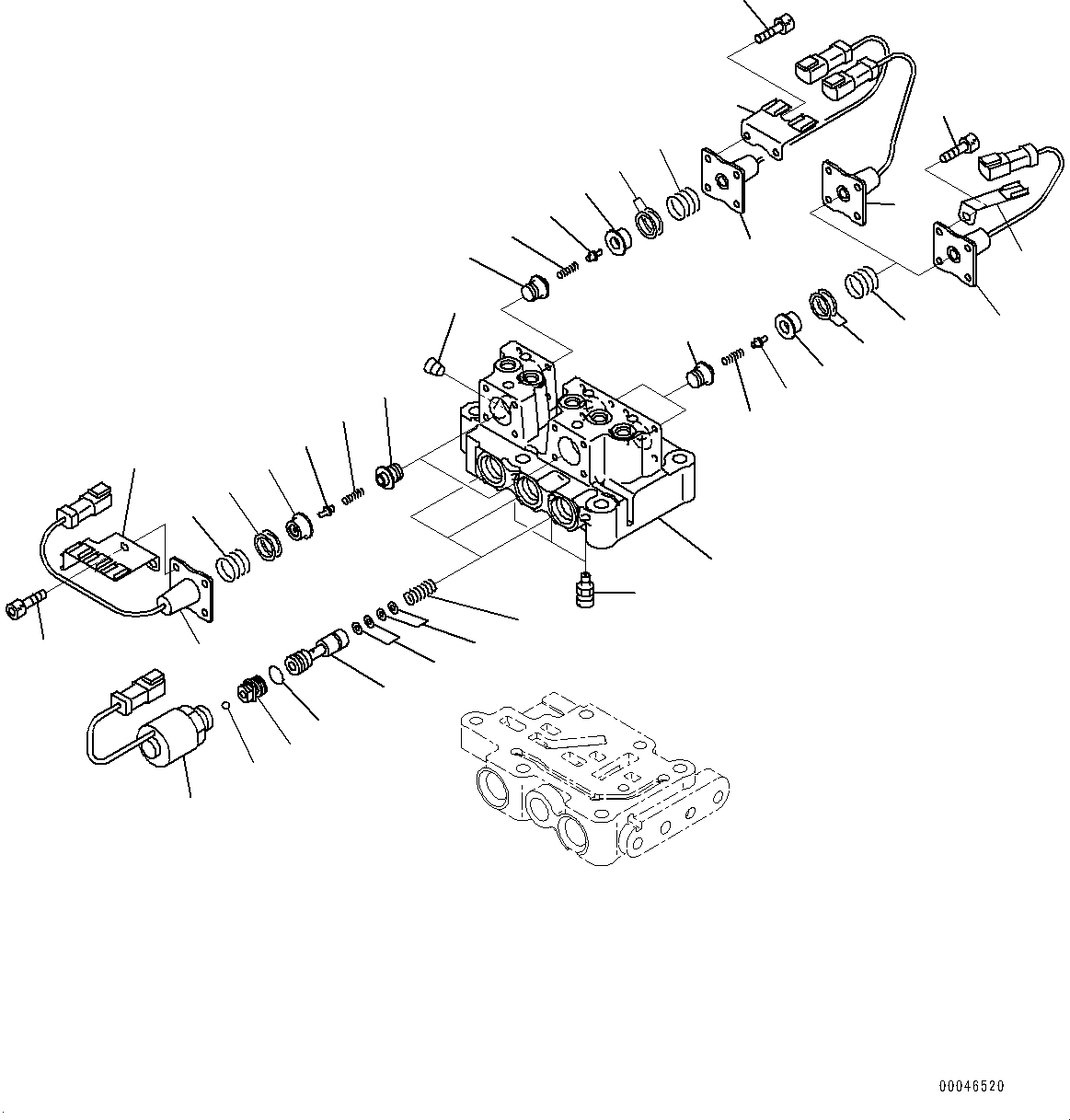 Bulldozers Komatsu / D85EX-15E0 S/N 11609-UP (ecot3)(0000343c) / Power Train, Upper Valve (#11609-)(F002014 : F2300-005014)