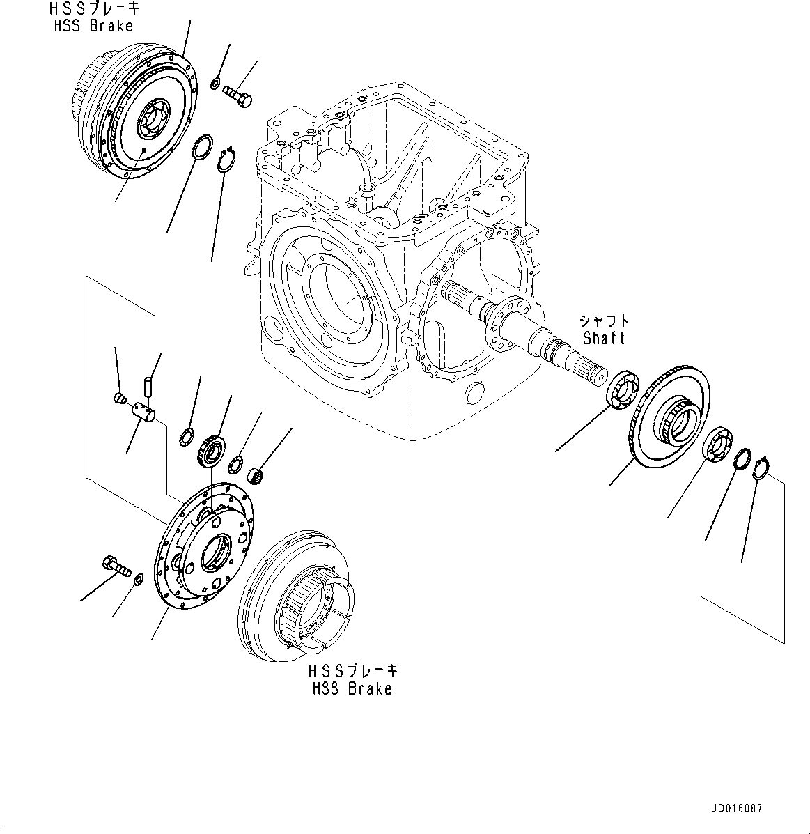 Bulldozers Komatsu / D85EX-15E0 S/N 11609-UP (ecot3)(0000343c) / Power Train, Shaft Bearing and Gear (#11609-)(F002020 : F2300-005020)