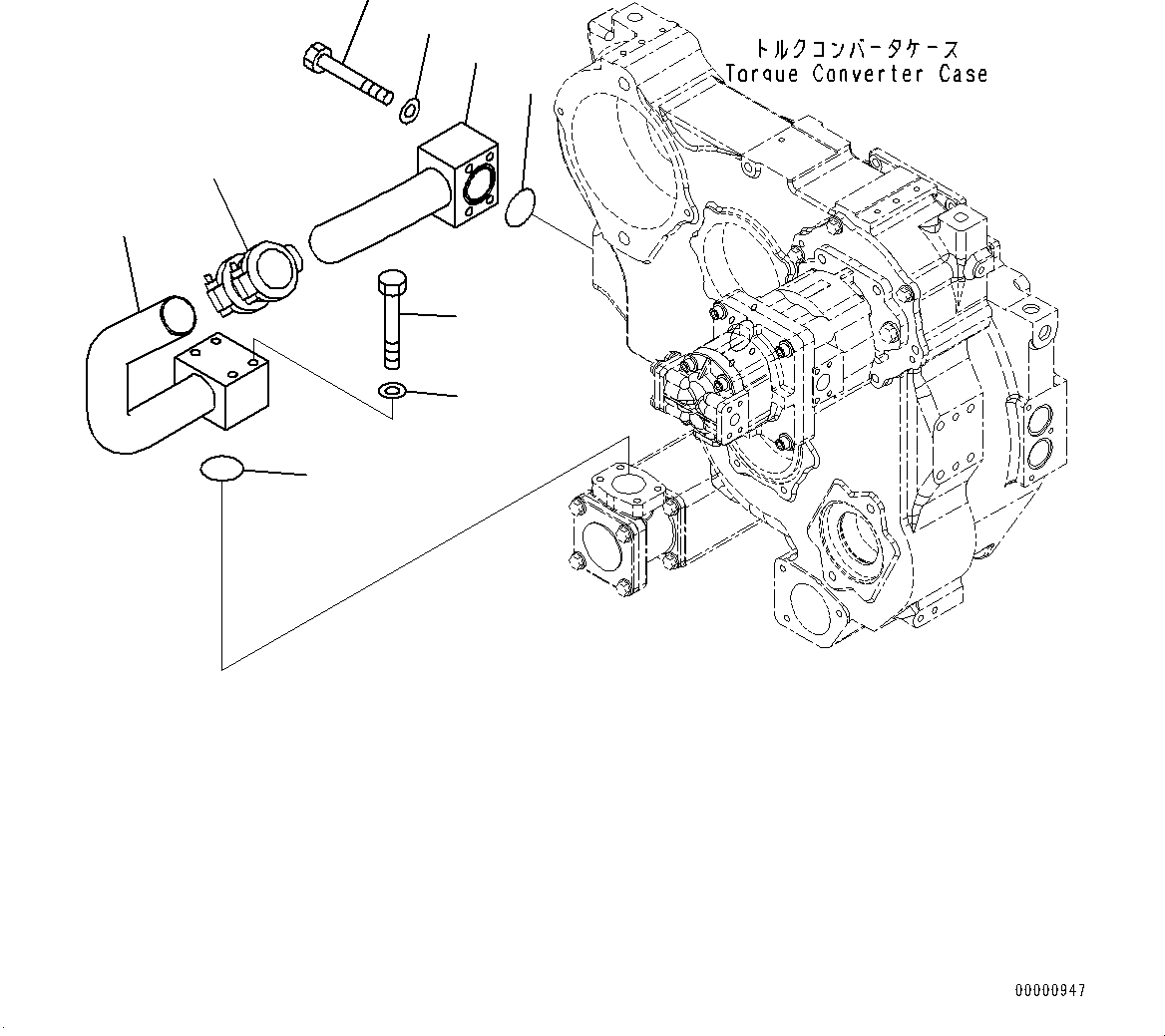 Bulldozers Komatsu / D85EX-15E0 S/N 11609-UP (ecot3)(0000343c) / Power Train, Suction Tube (#11609-)(F003032 : F2300-006032)