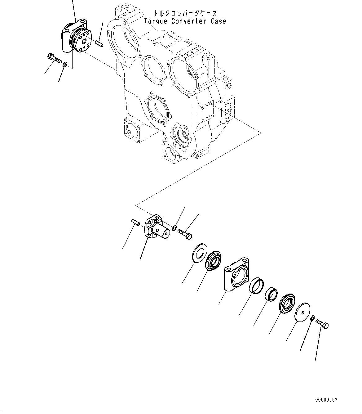 Bulldozers Komatsu / D85EX-15E0 S/N 11609-UP (ecot3)(0000343c) / Power Train, Mounting Parts (#11609-)(F003037 : F2300-006037)