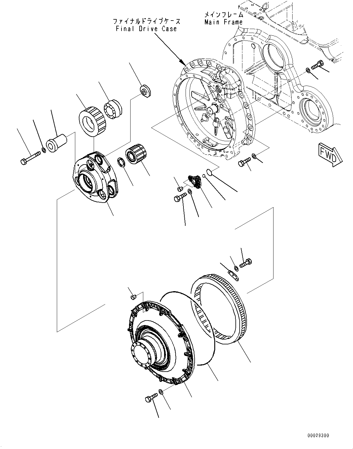 Bulldozers Komatsu / D85EX-15E0 S/N 11609-UP (ecot3)(0000343c) / Final Drive, Gear and Cover R.H. (#11609-)(F004006 : F2380-001006)