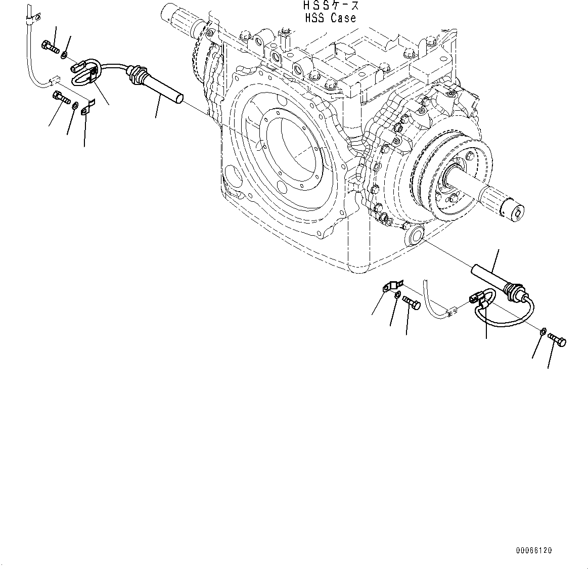 Bulldozers Komatsu / D85EX-15E0 S/N 11609-UP (ecot3)(0000343c) / Power Train Piping, Oil Pan Heater (#11609-)(F010003 : F2830-004003)