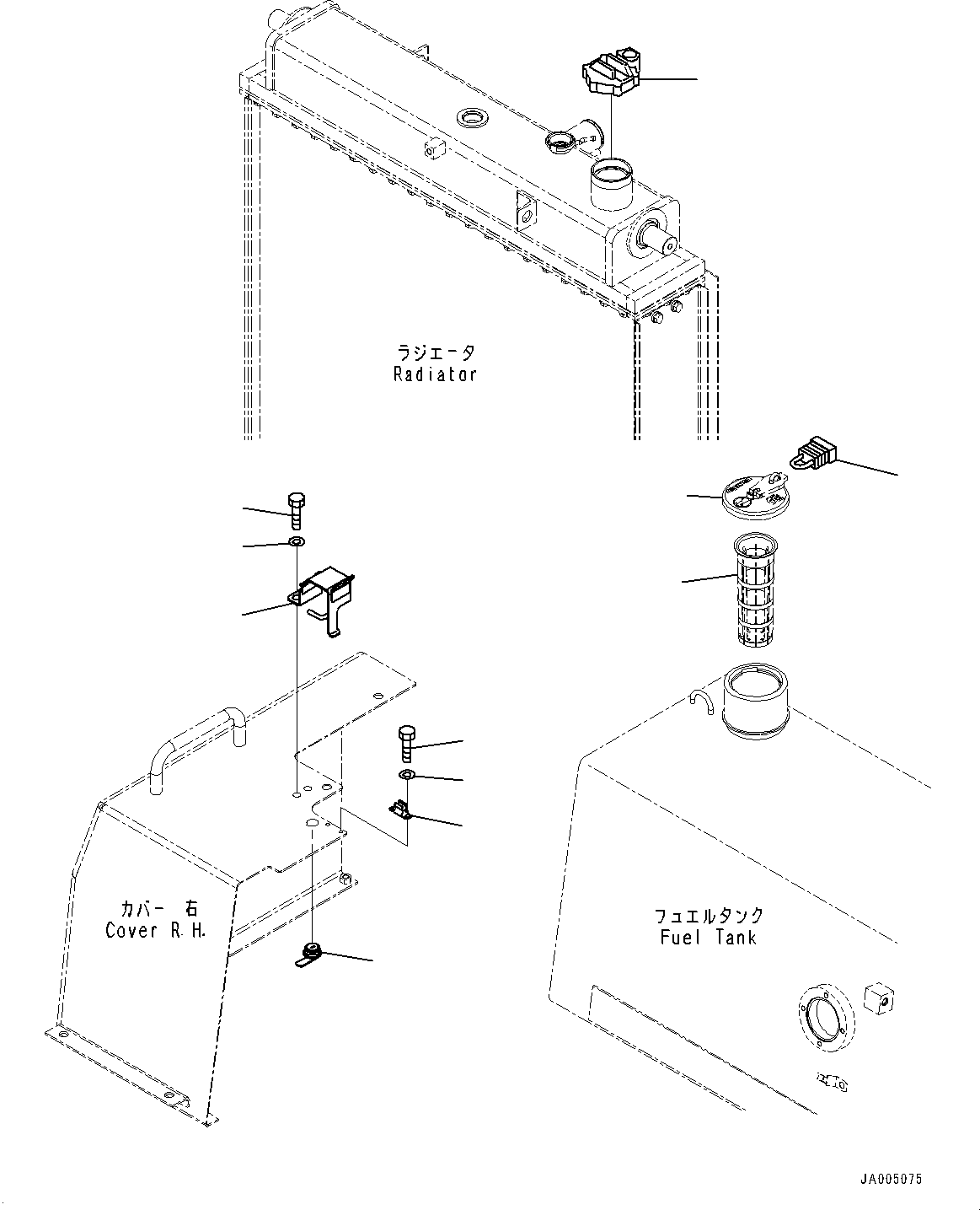 Bulldozers Komatsu / D85EX-15E0 S/N 11609-UP (ecot3)(0000343c) / Vandalism Protection Filler Cap,  (#11627-)(W002002 : W2111-001001A)
