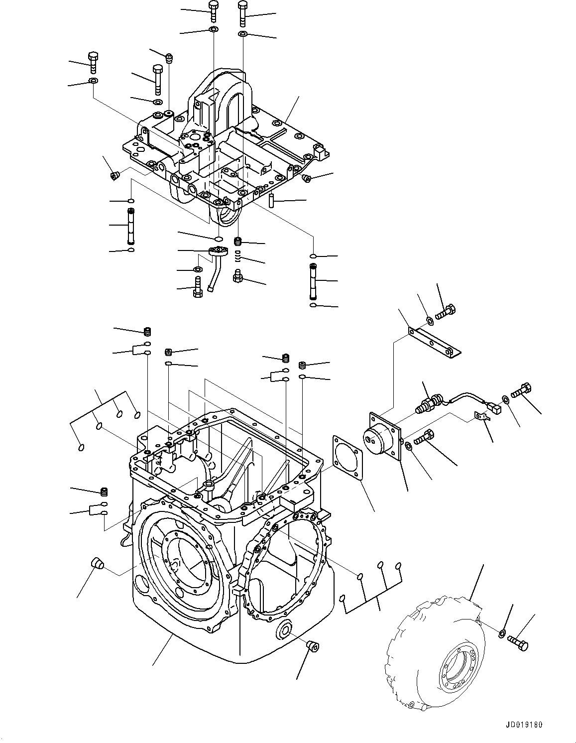 Bulldozers Komatsu / D85EX-15E0 S/N 11609-UP (ecot3, For EU)(0000344c) / Power Train, Steering Case (#11609-)(F003021 : F2300-006021)