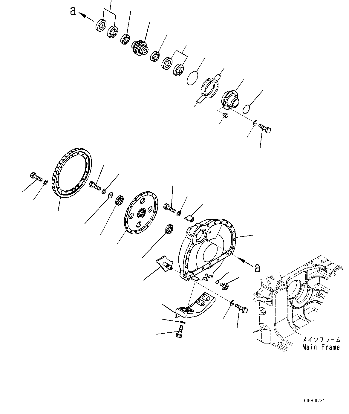 Bulldozers Komatsu / D85EX-15E0 S/N 11609-UP (ecot3, For EU)(0000344c) / Final Drive, Final Gear Case R.H. (#11609-)(F004005 : F2380-001005)