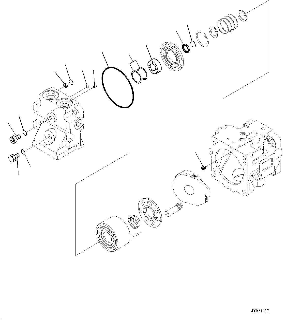 Bulldozers Komatsu / D85EX-15E0 S/N 11609-UP (ecot3, For EU)(0000344c) / Power Train Oil Cooler Piping, Fan Pump (3/5) (#11609-)(F006013 : F2720-002013)