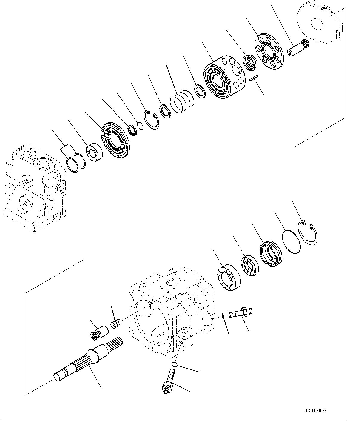 Bulldozers Komatsu / D85EX-15E0 S/N 11609-UP (ecot3, For EU)(0000344c) / Power Train Oil Cooler Piping, Fan Pump (4/5) (#11609-)(F006014 : F2720-002014)