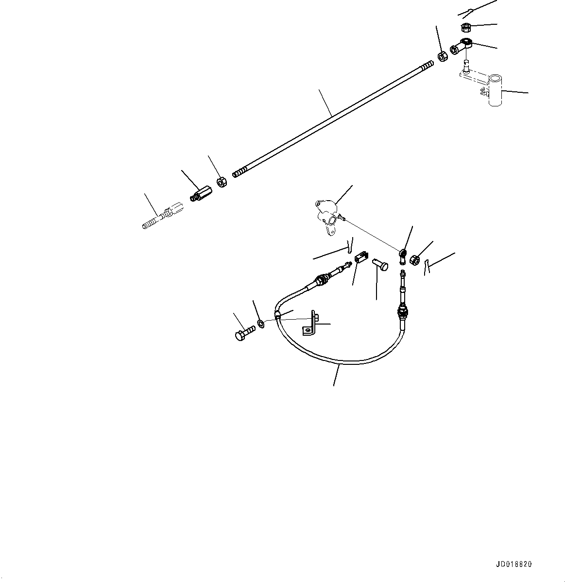 Bulldozers Komatsu / D85EX-15E0 S/N 11609-UP (ecot3, For EU)(0000344c) / Brake Rod Control (#11609-)(F009001 : F2820-001001)