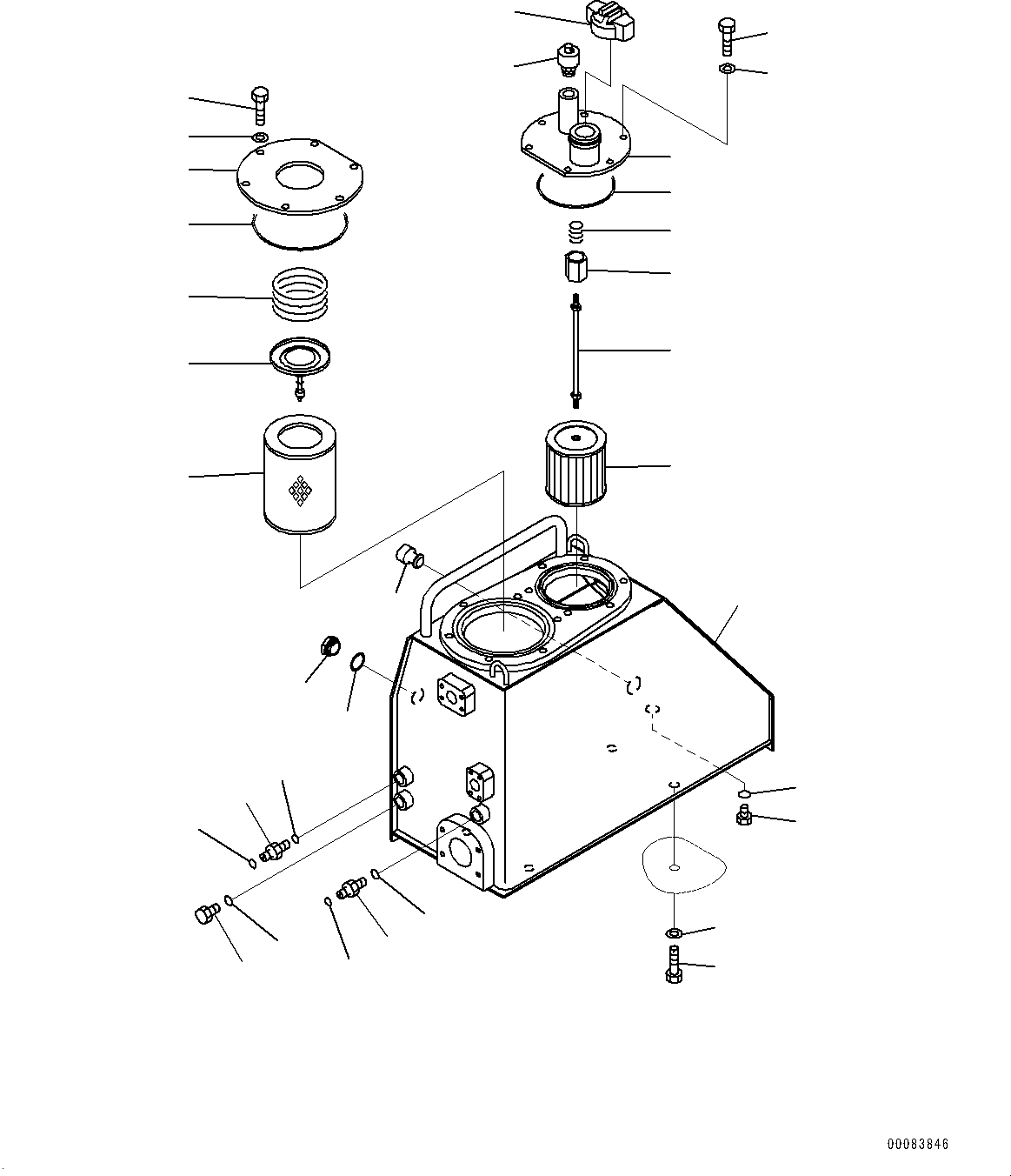 Bulldozers Komatsu / D85EX-15E0 S/N 11609-UP (ecot3, For EU)(0000344c) / Fender, Hydraulic Tank (#11609-)(M028005 : M2210-028005)