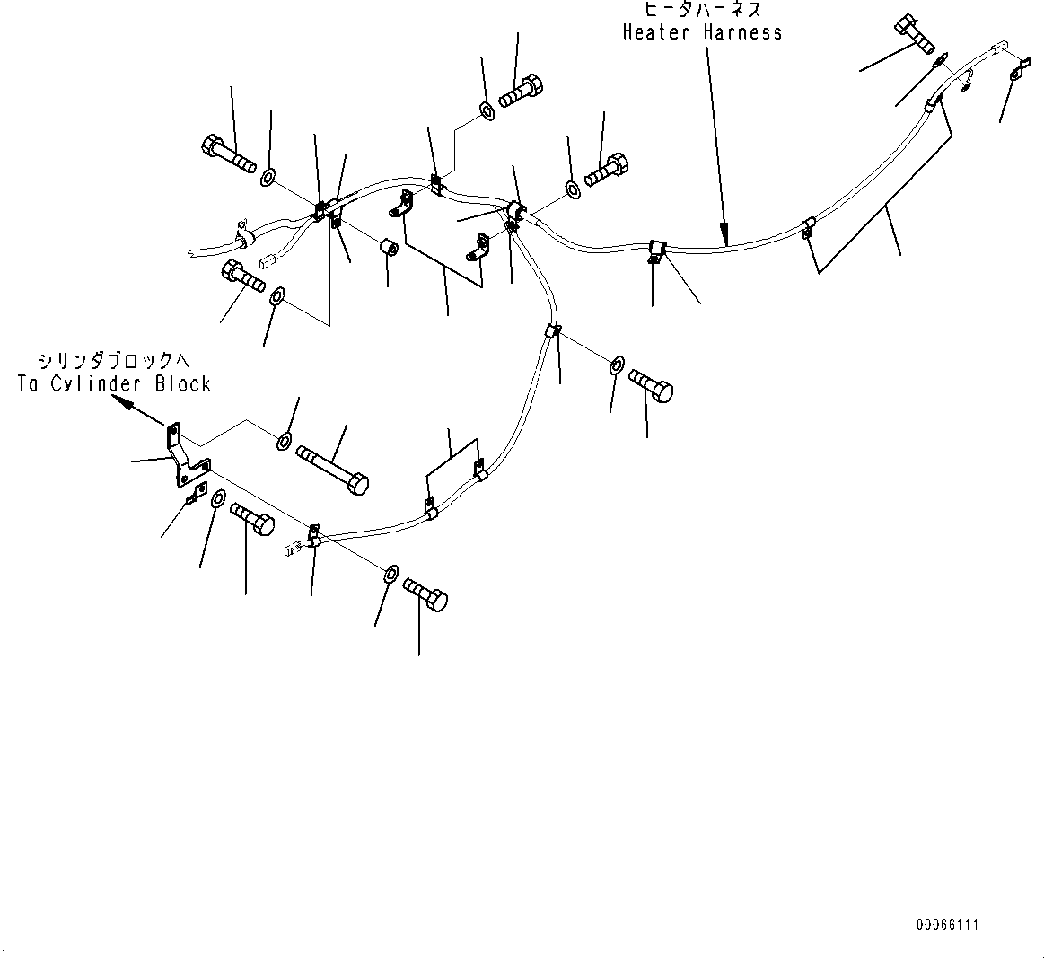 Bulldozers Komatsu / D85EX-15R S/N 20003-UP(0000345c) / Electric Wiring Harness, Bracket and Clip (#20013-)(E008004 : E0200-008004)