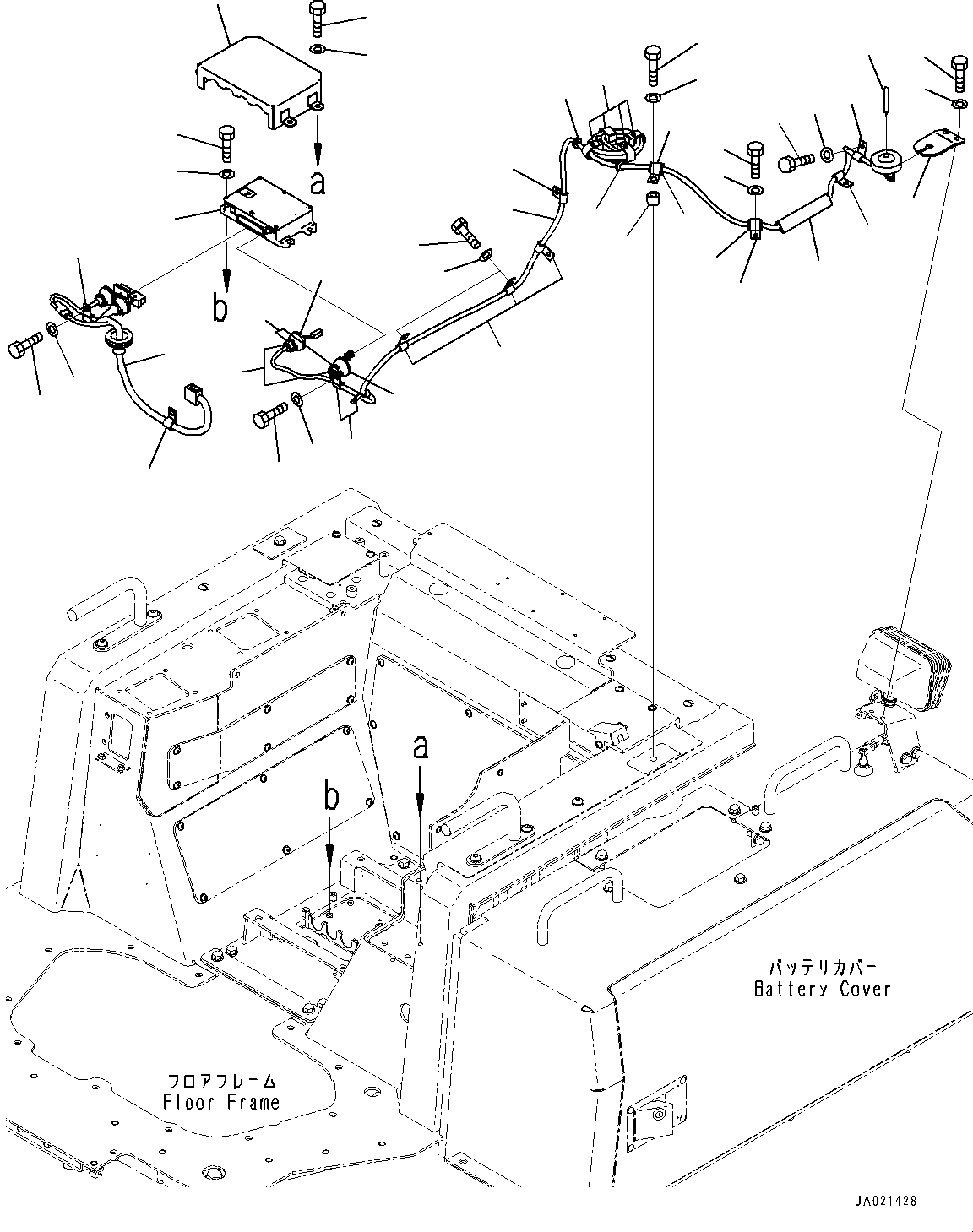 Bulldozers Komatsu / D85EX-15R S/N 20003-UP(0000345c) / Front Working Lamp and Rear Working Lamp (#20003-)(E012001 : E0300-002001)