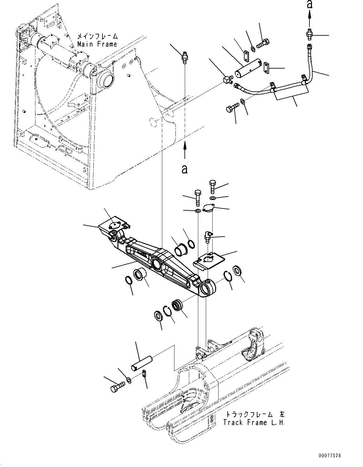 Bulldozers Komatsu / D85EX-15R S/N 20003-UP(0000345c) / Equalizer Bar and Pivot Shaft, Equalizer Bar Mounting (#20003-)(J004001 : J2700-001001)
