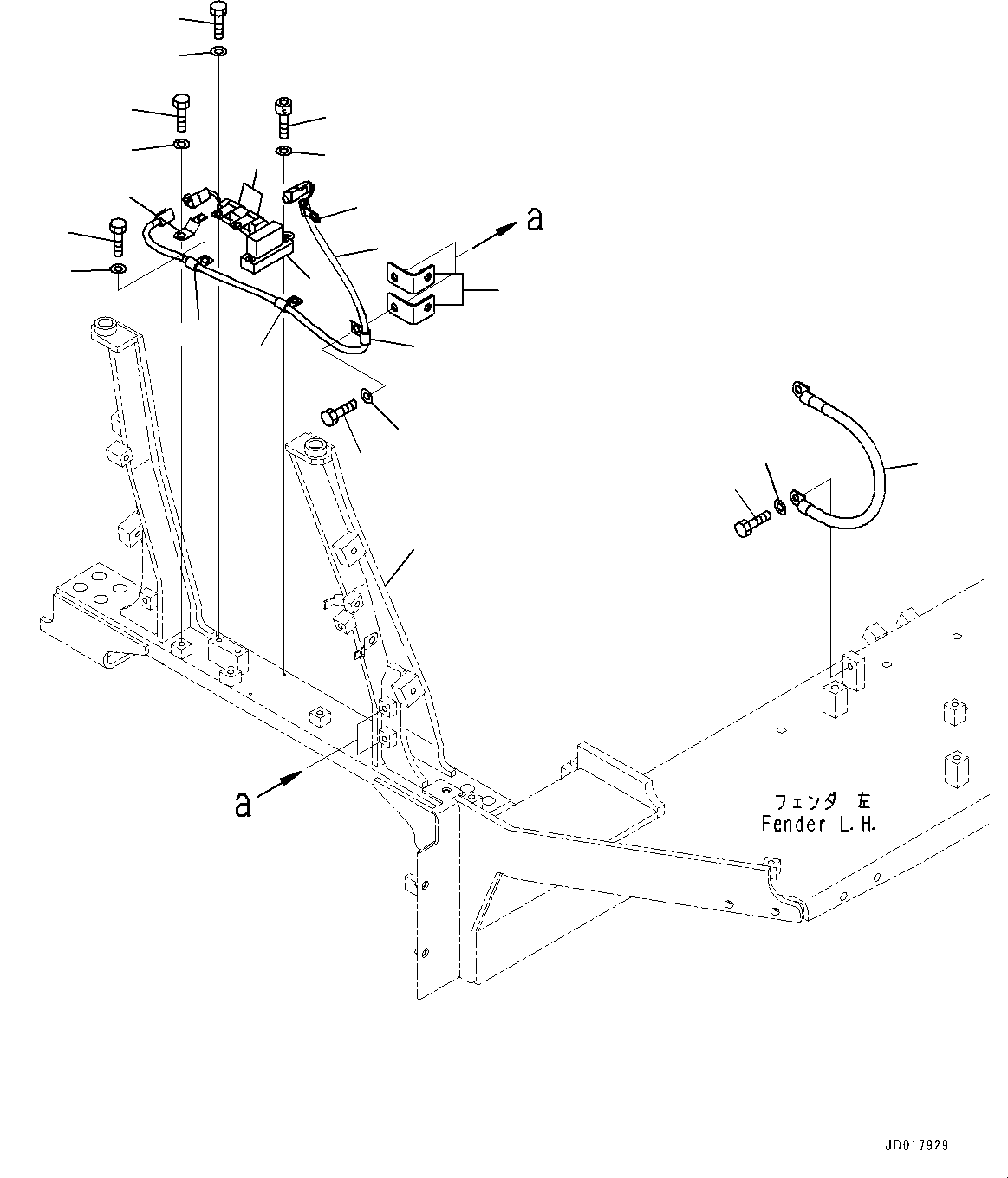 Bulldozers Komatsu / D85EX-15R S/N 20003-UP(0000345c) / Fender, Sensor (#20003-)(M028003 : M2210-043003)