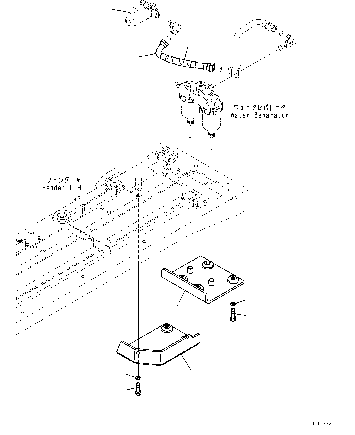 Bulldozers Komatsu / D85EX-15R S/N 20003-UP(0000345c) / Fender, Fender Cover (#20003-)(M028020 : M2210-043020)