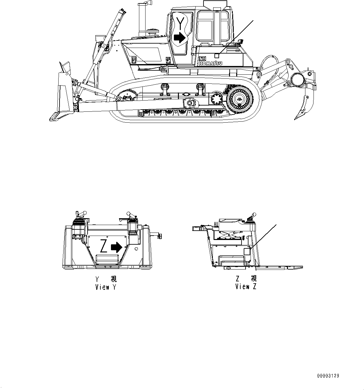 Bulldozers Komatsu / D85EX-15R S/N 20003-UP(0000345c) / EU Mark Plate (#20003-)(U017001 : U0240-001001)