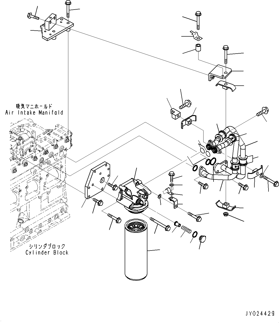 Engines Komatsu / SAA6D125E-5CR S/N 660089-UP (For D85EX-15R/D85PX-15R)(0000347c) / Engine Oil Filter,  (#660192-)(C004002 : A3110-002001A)