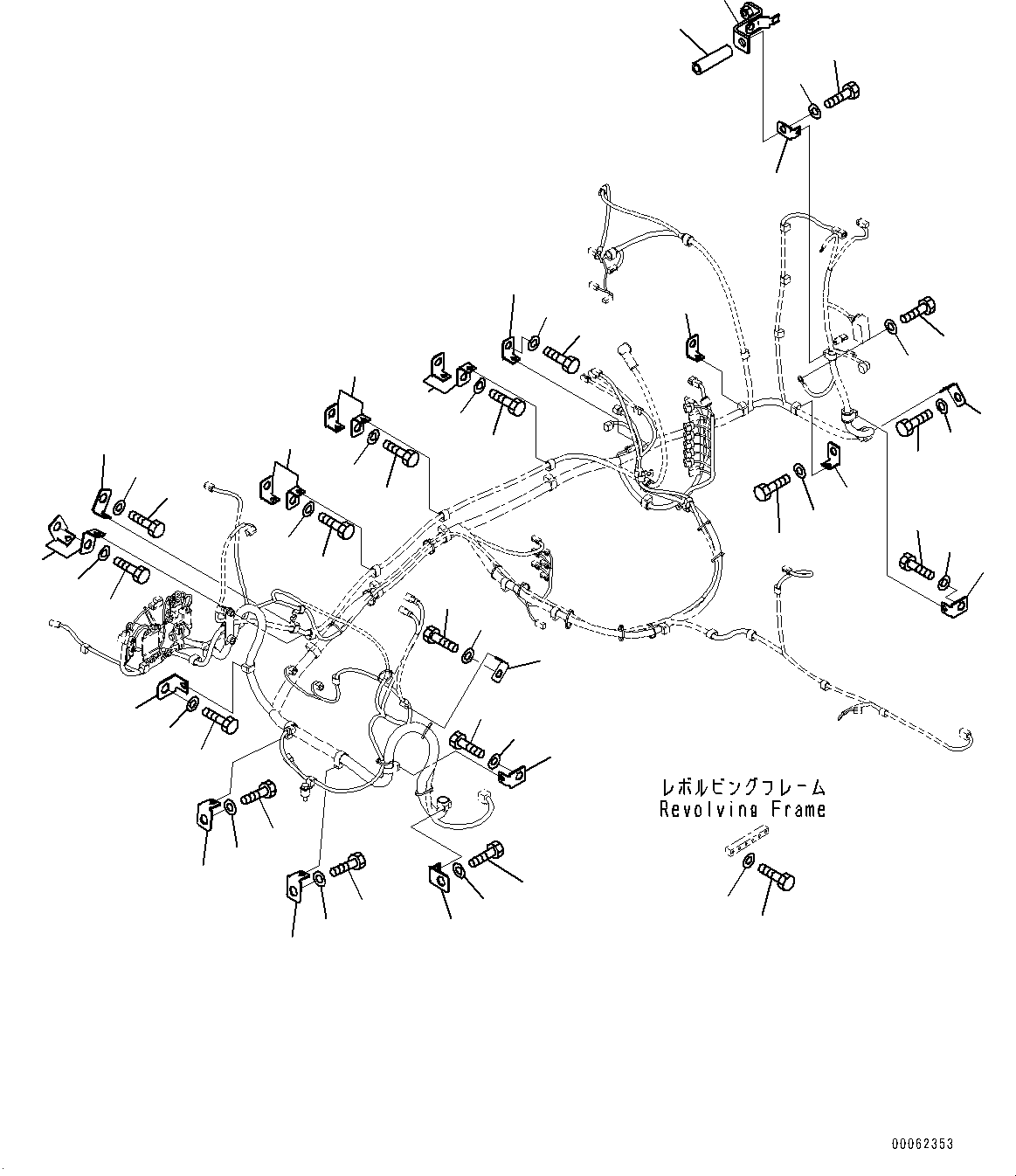 Excavators Komatsu / PC200-8 S/N 350001-UP(0000367C) / Electric Wiring Harness, Main Wiring Harness (1/3) (#350001-)(E006002 : E0200-006002)