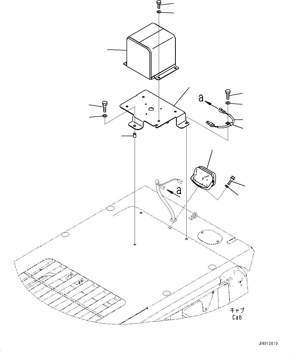 Excavators Komatsu / PC200-8 S/N 350001-UP(0000367C) / Beacon Lamp (#351484-)(E015001 : E0340-004001)