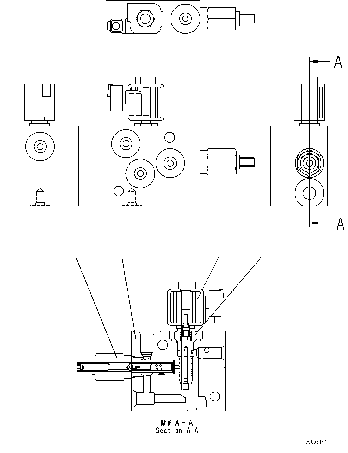 Excavators Komatsu / PC200-8 S/N 350001-UP(0000367C) / Pressure Switch Block (#350001-)(H049001 : H1833-002001)