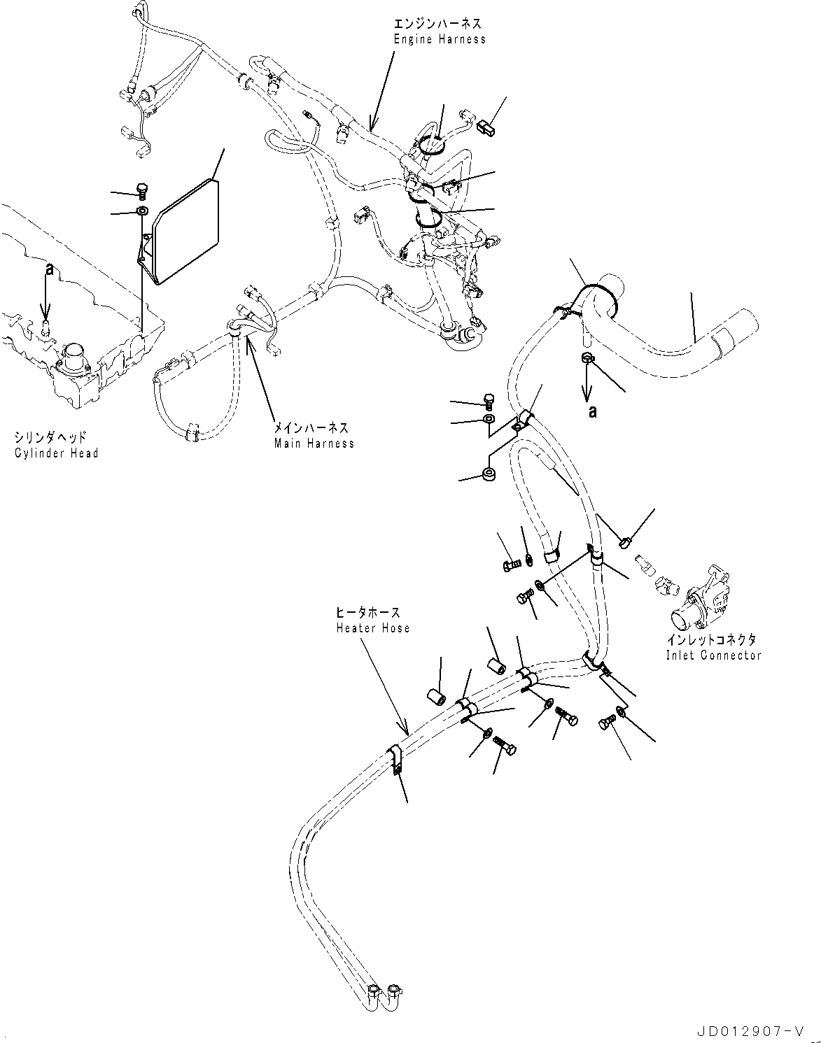 Excavators Komatsu / PC200-8 S/N 350001-UP(0000367C) / Air Conditioner (#350001-)(K019001 : K0700-003001)