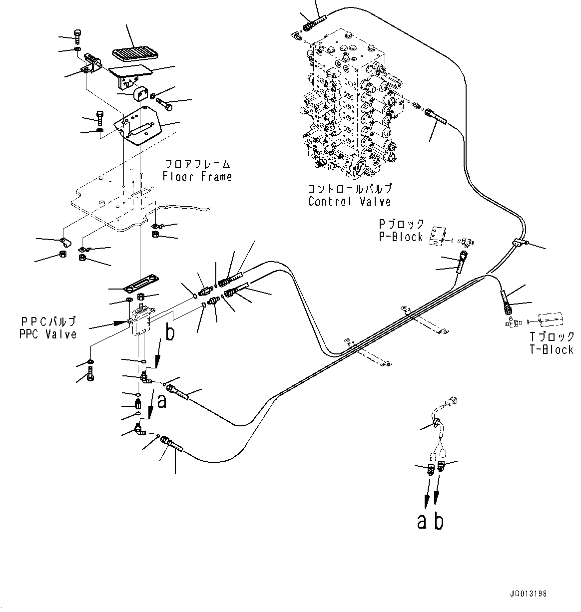 Excavators Komatsu / PC200-8 S/N 350001-UP(0000367C) / Cab, Floor, 1st Attachment Control (#350001-)(K058035 : K1110-180030)