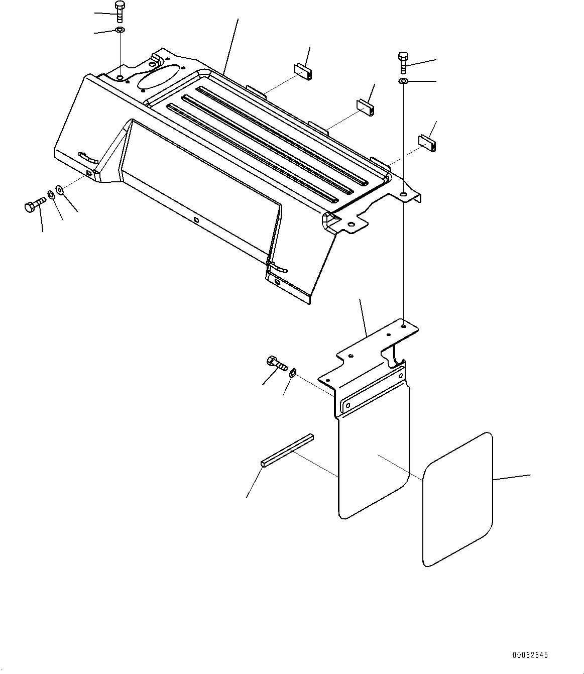 Excavators Komatsu / PC200-8 S/N 350001-UP(0000367C) / Cab, Cab In Parts, Luggage Plate (#350001-350093)(K039020 : K1110-141016)