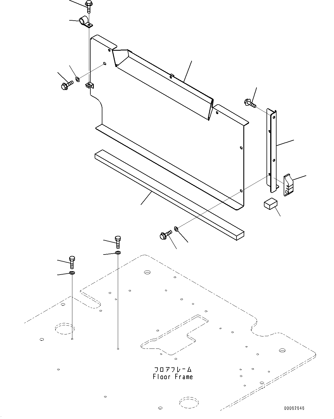 Excavators Komatsu / PC200-8 S/N 350001-UP(0000367C) / Cab, Cab In Parts, Rear Cover (#350001-)(K058028 : K1110-180023)