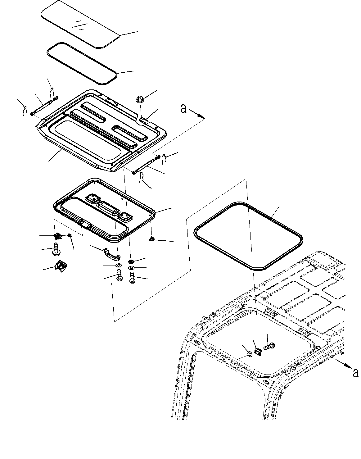 Excavators Komatsu / PC200-8 S/N 350001-UP(0000367C) / Cab, Roof Ventilator (#350001-351483)(K048004 : K1110-161004)