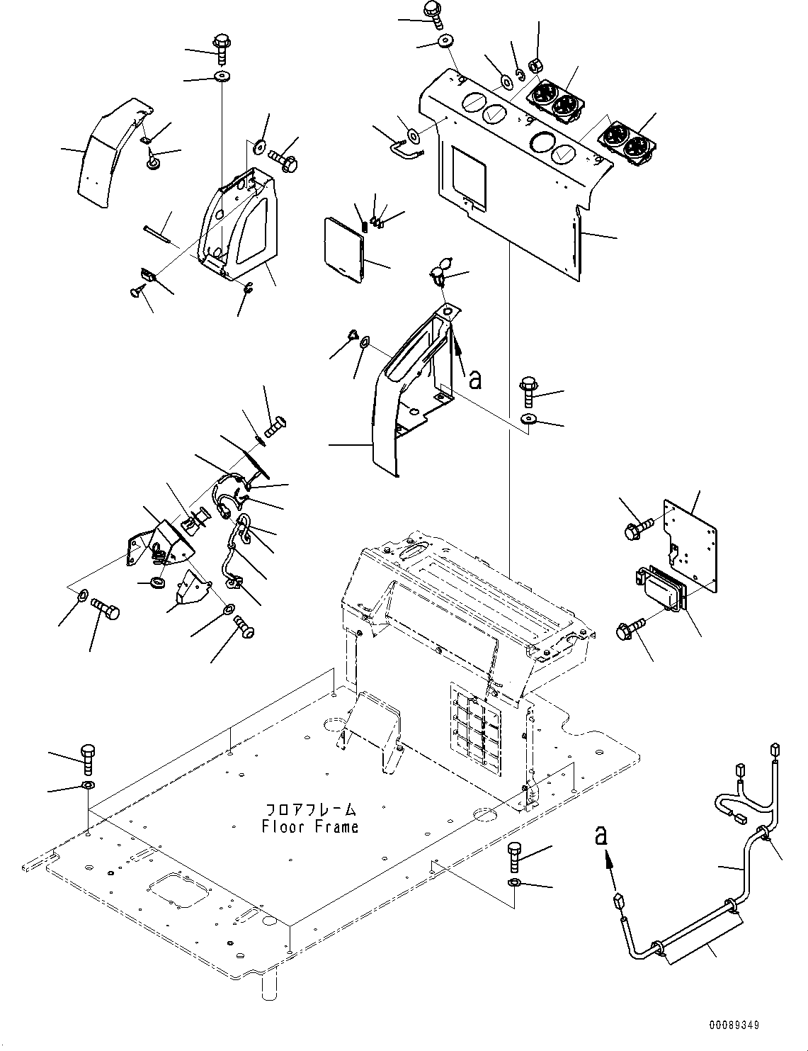 Excavators Komatsu / PC200-8 S/N 350001-UP(0000367C) / Cab, Cab In Parts, Rear Cover (#350001-351483)(K048025 : K1110-161023)