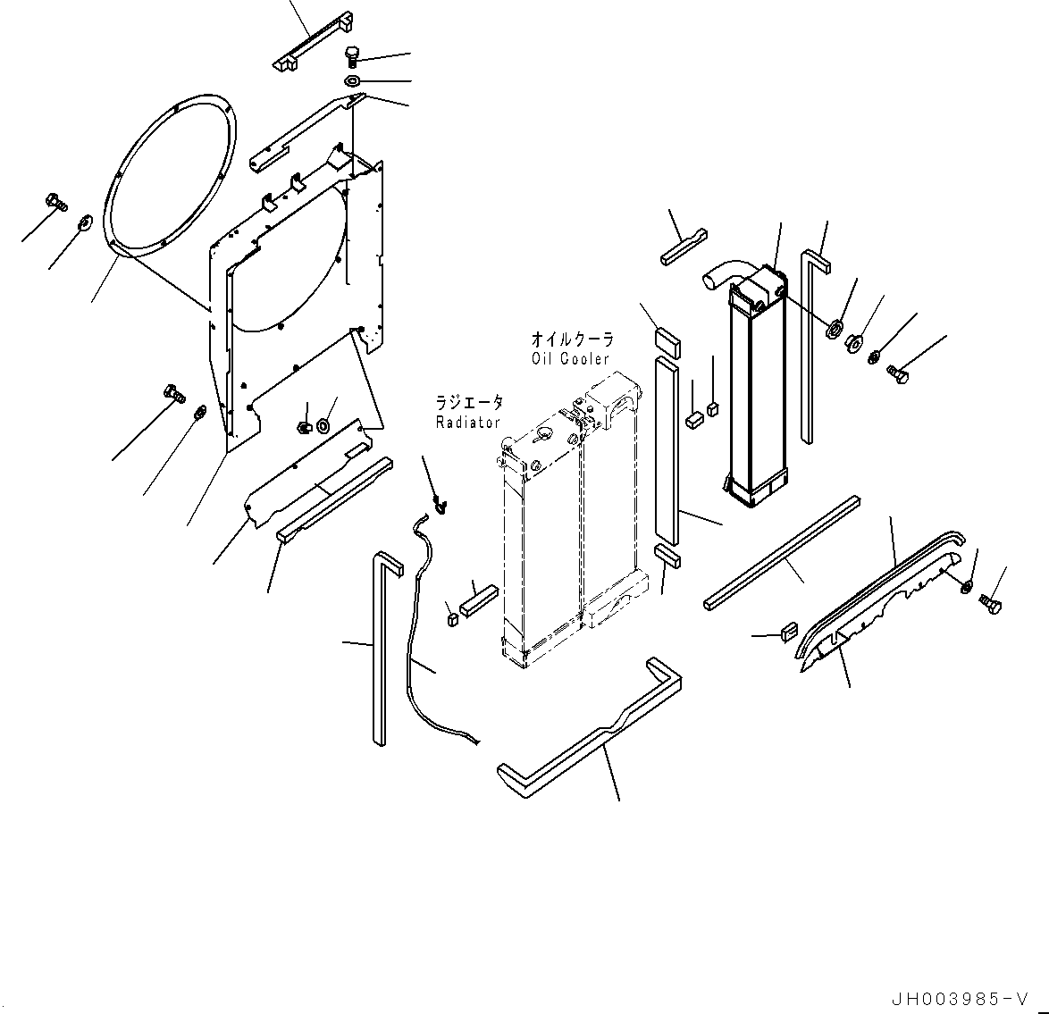 Excavators Komatsu / PC200LC-8 S/N 350001-UP(0000368c) / Cooling System, Aftercooler and Shroud (#350001-353110)(C004003 : C0100-019003)