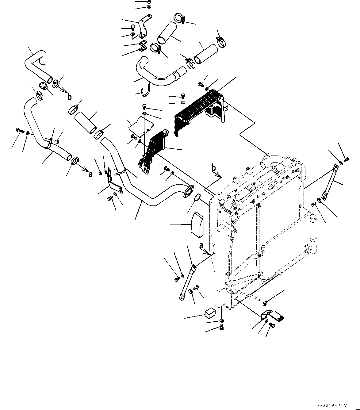Excavators Komatsu / PC200LC-8 S/N 350001-UP(0000368c) / Cooling System, Fan Guard and Aftercooler Piping (#350001-353110)(C003005 : C0100-018005)