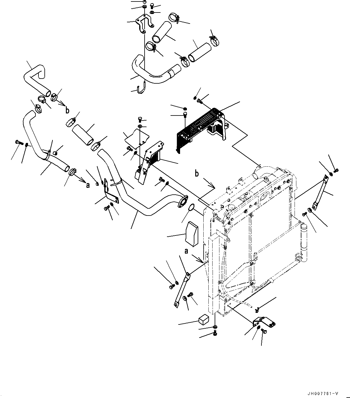 Excavators Komatsu / PC200LC-8 S/N 350001-UP(0000368c) / Cooling System, Fan Guard and Aftercooler Piping (#350001-353110)(C005005 : C0100-020005)