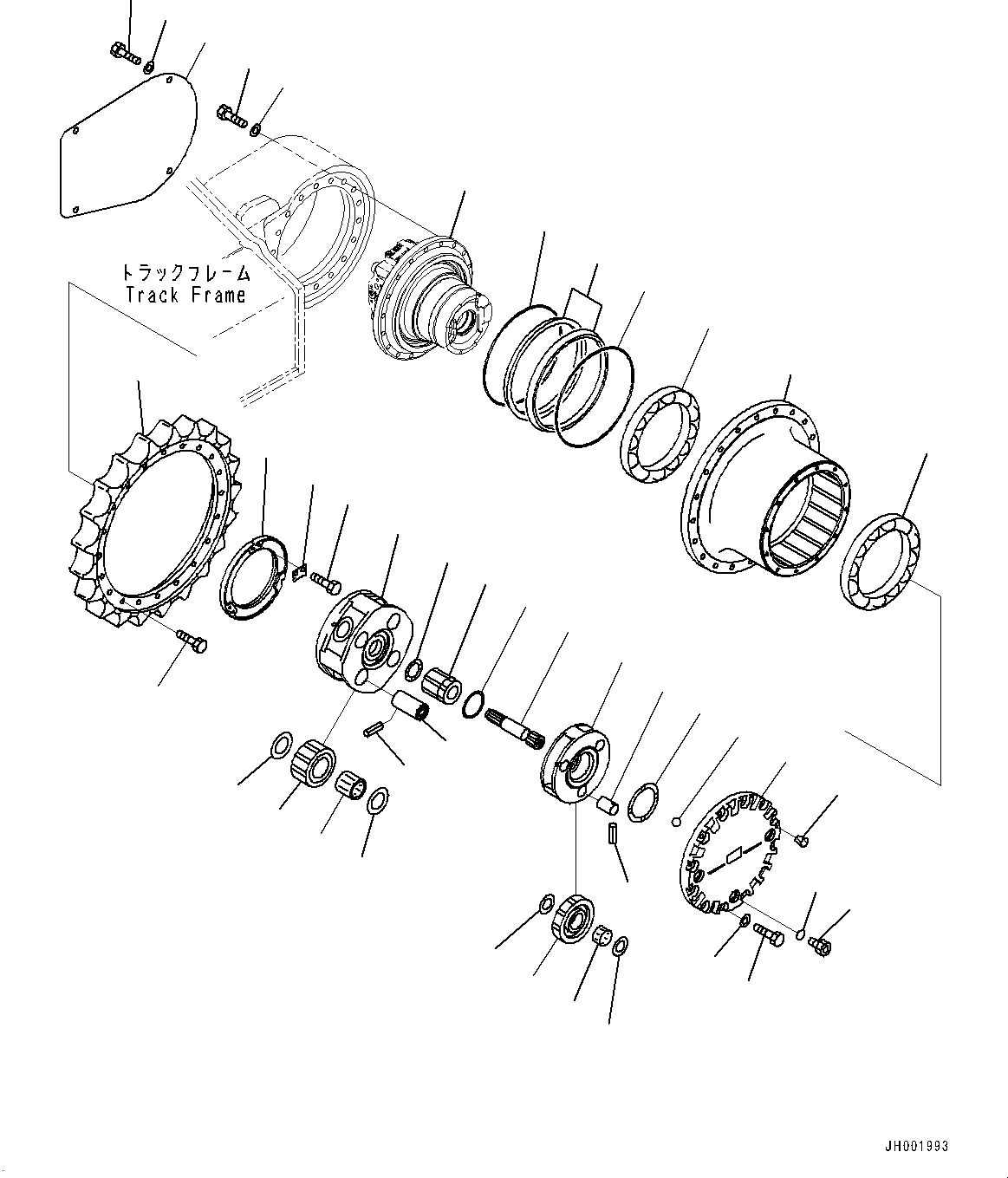 Excavators Komatsu / PC200LC-8 S/N 350001-UP(0000368c) / Travel Motor and Final Drive, Final Drive (#350001-350198)(P002003 : P1210-001003)