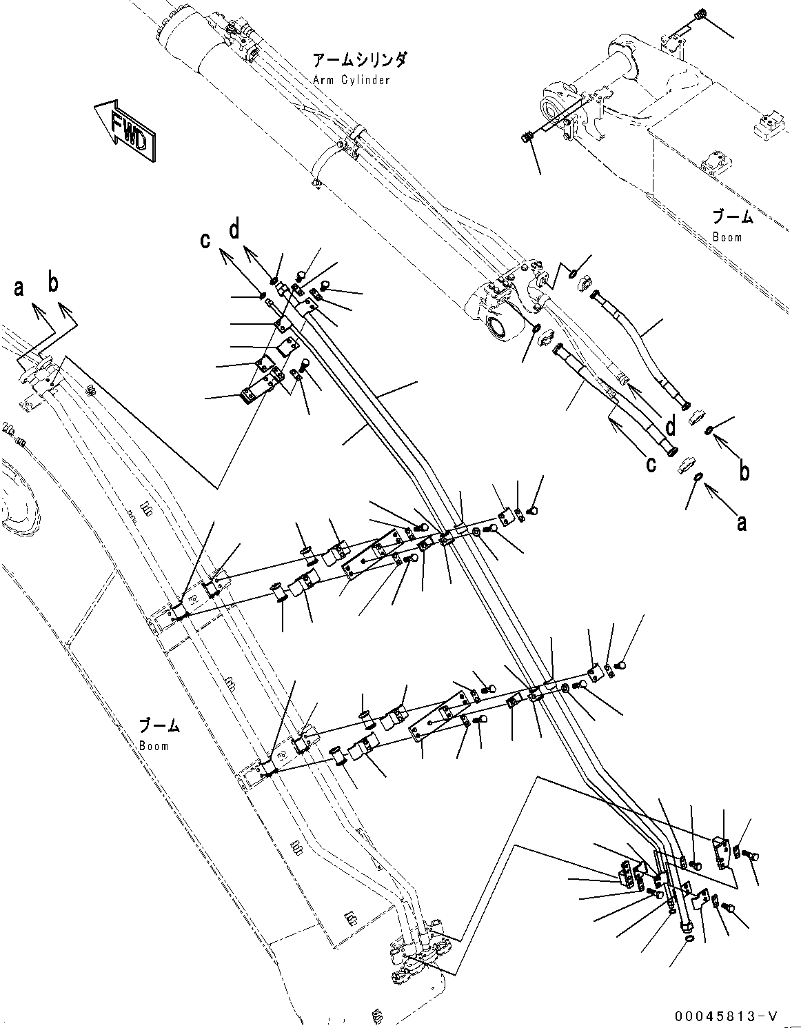 Excavators Komatsu / PC200LC-8 S/N 350001-UP(0000368c) / Boom, Arm Lock Valve Piping (#350001-)(T006006 : T1110-015006)
