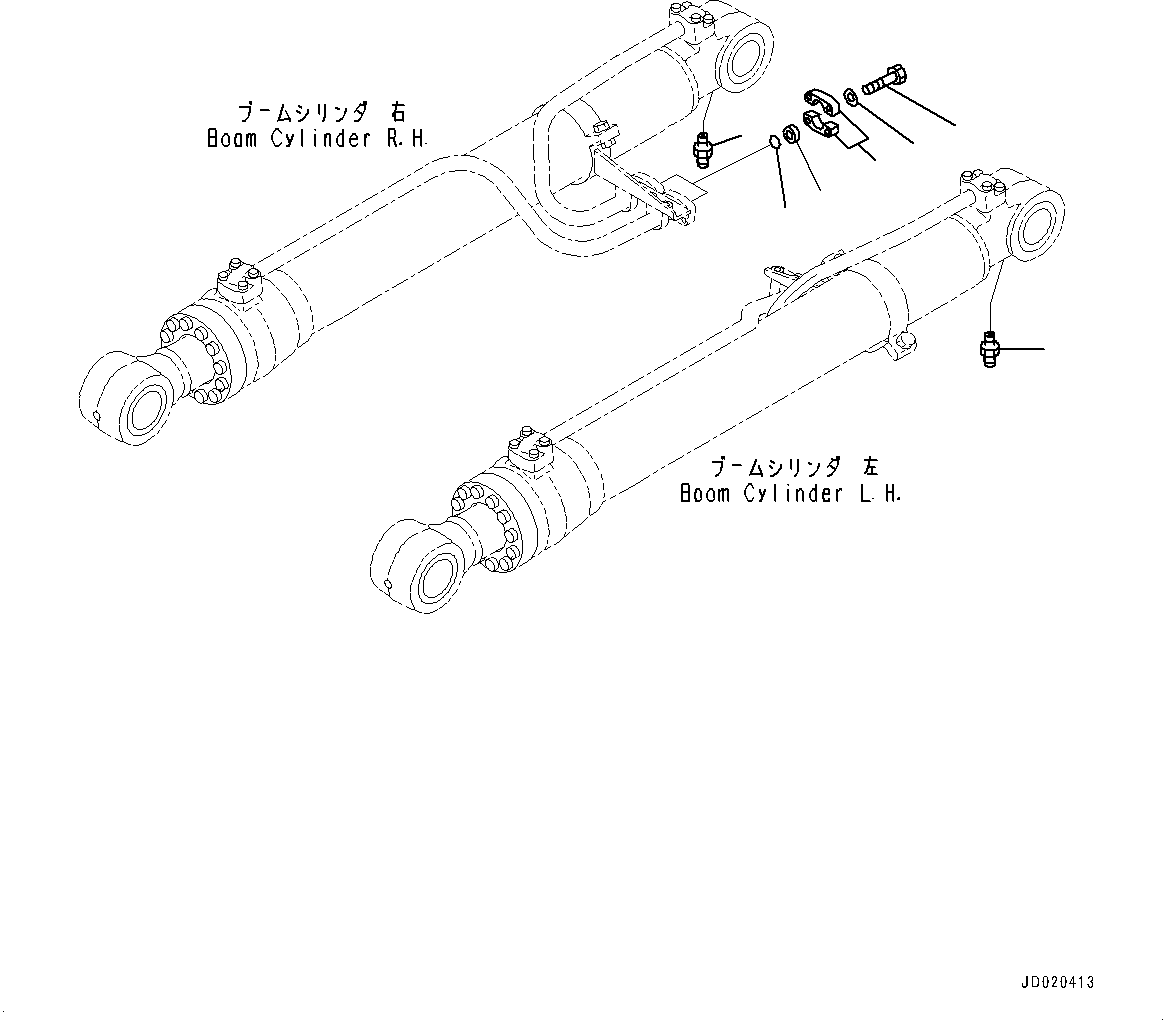 Excavators Komatsu / PC200LC-8 S/N 350001-UP(0000368c) / Boom Cylinder, Fitting (#350001-)(T013003 : T1120-006003)