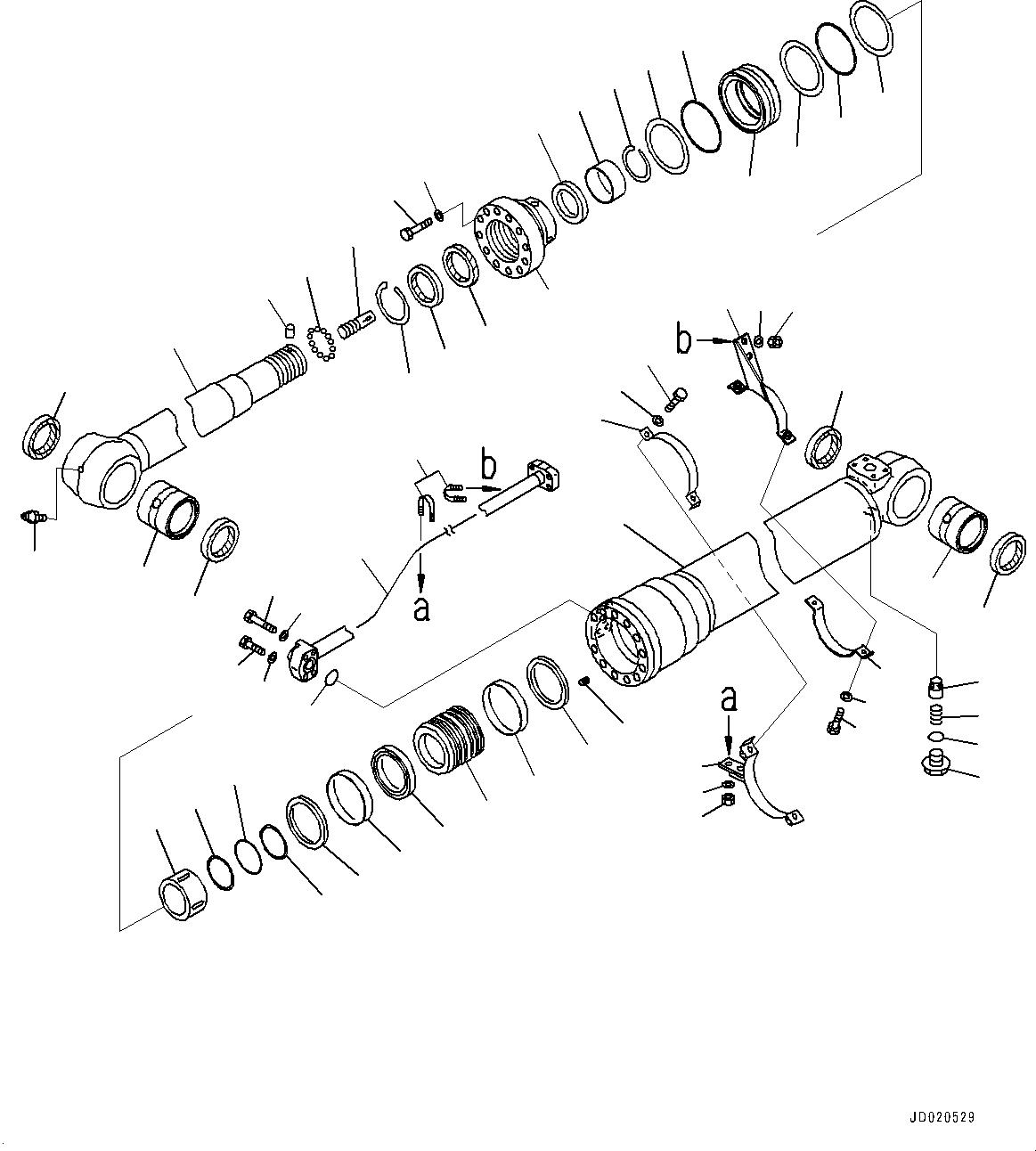 Excavators Komatsu / PC200LC-8 S/N 350001-UP(0000368c) / Arm Cylinder (#350001-)(T022001 : T1140-001001)