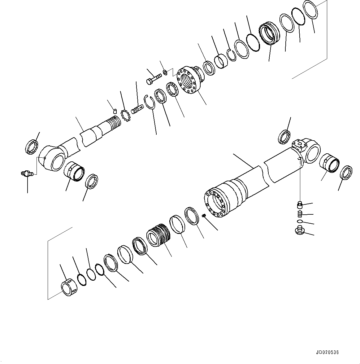 Excavators Komatsu / PC200LC-8 S/N 350001-UP(0000368c) / Arm Cylinder (#350001-)(T024001 : T1140-005001)