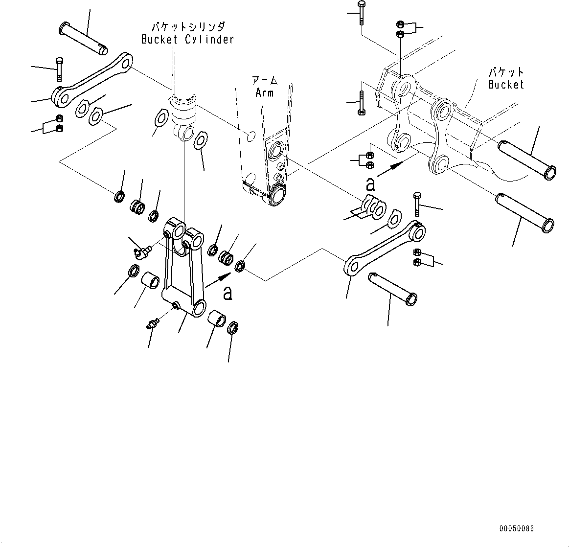 Excavators Komatsu / PC200LC-8 S/N 350001-UP(0000368c) / Arm, Bucket Link (#350001-)(T036003 : T1200-023003)