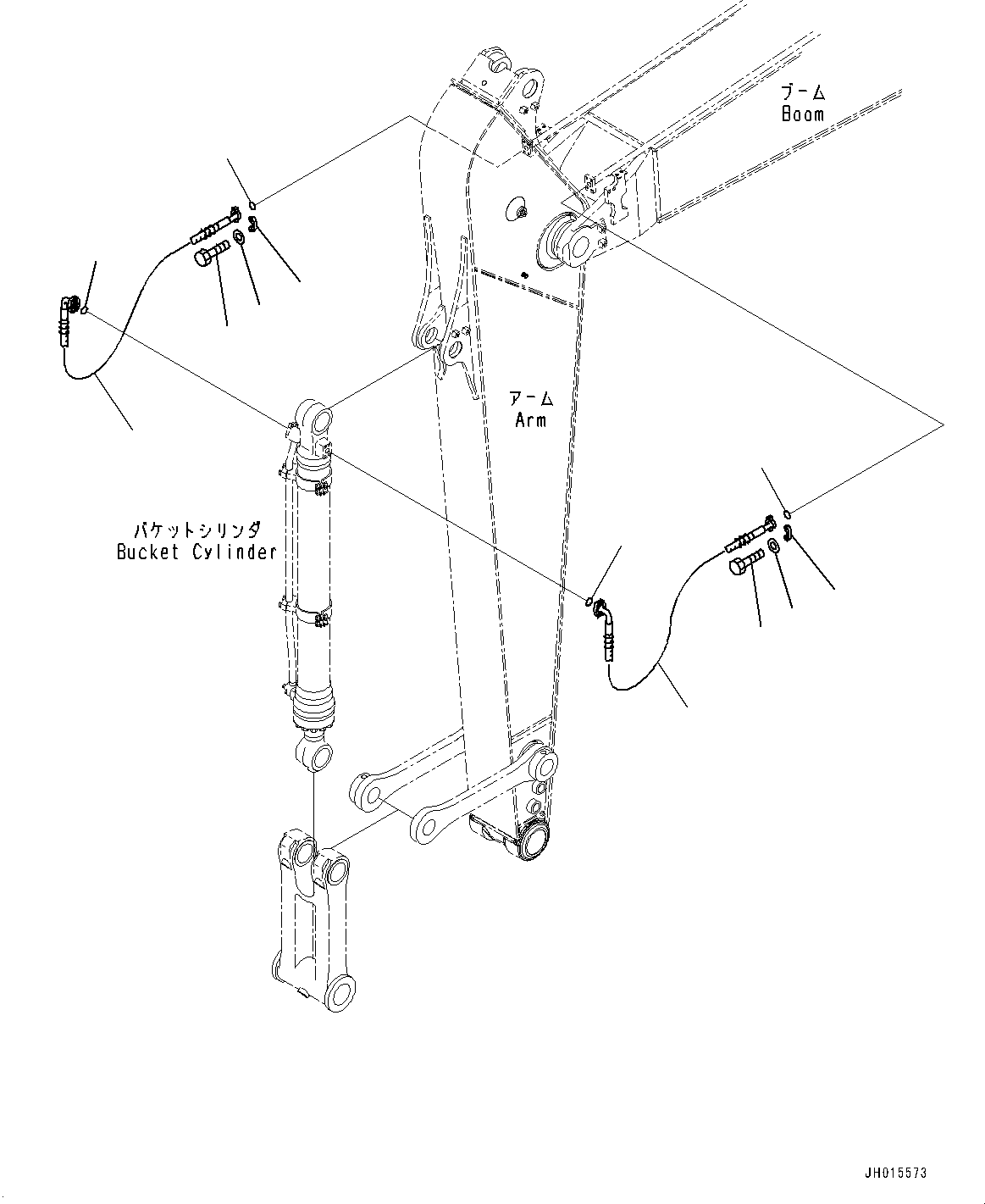 Excavators Komatsu / PC200LC-8 S/N 350001-UP(0000368c) / Arm, Additional Piping (#350001-)(T032005 : T1200-013005)