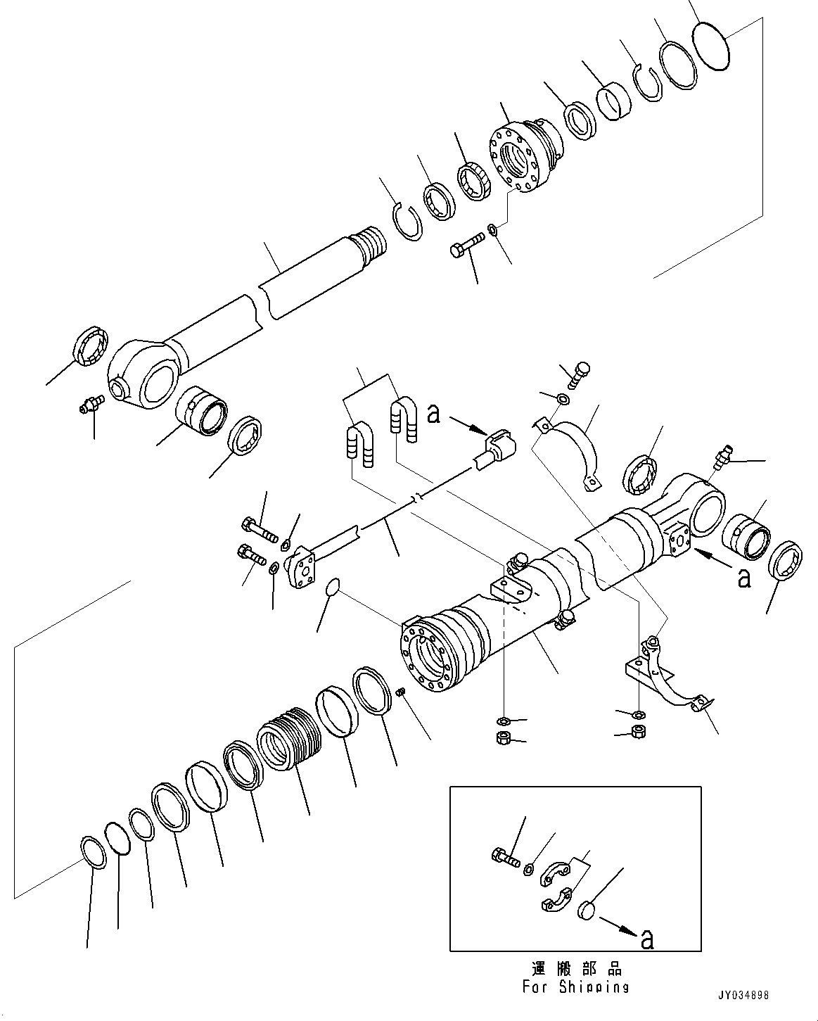Excavators Komatsu / PC200LC-8 S/N 350001-UP(0000368c) / Arm, Bucket Cylinder (#350001-)(T033002 : T1200-011002)