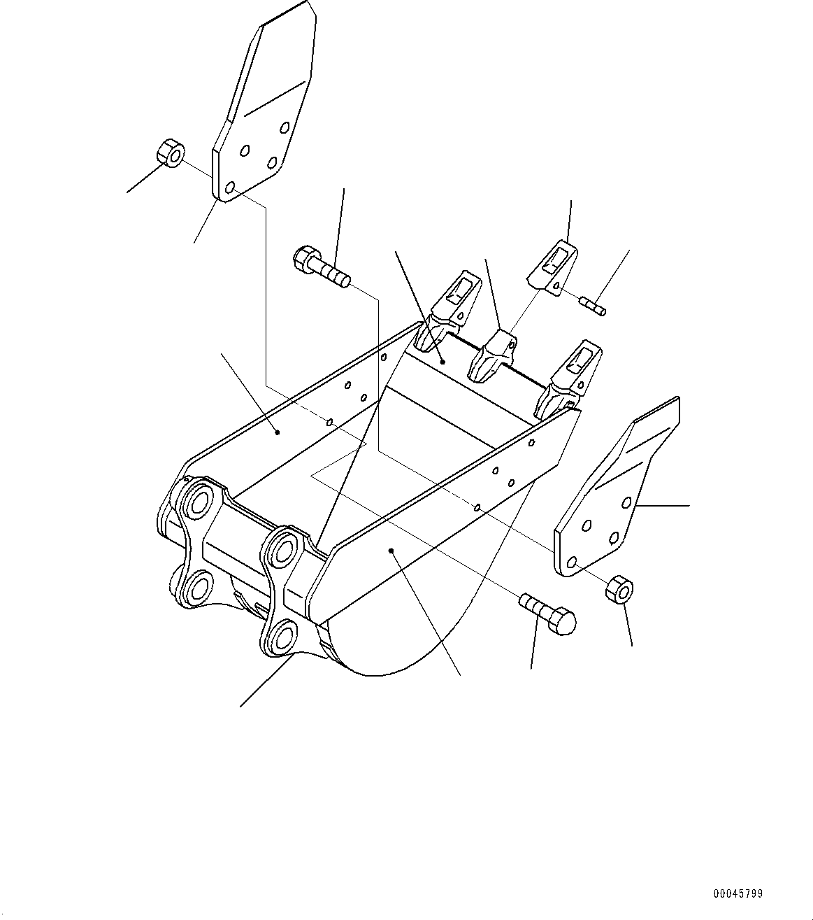 Excavators Komatsu / PC200LC-8 S/N 350001-UP(0000368c) / Bucket (#350001-)(T047001 : T1510-006001)