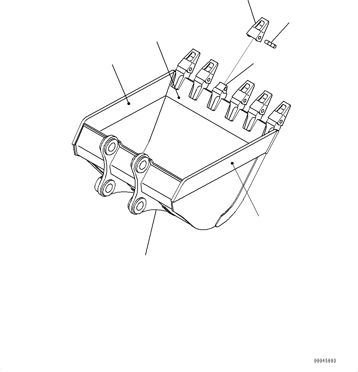 Excavators Komatsu / PC200LC-8 S/N 350001-UP(0000368c) / Bucket (#350001-)(T055001 : T1510-015001)