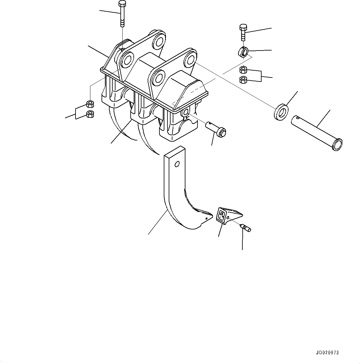 Excavators Komatsu / PC200LC-8 S/N 350001-UP(0000368c) / Ripper (#350001-)(T060001 : T1510-010001)