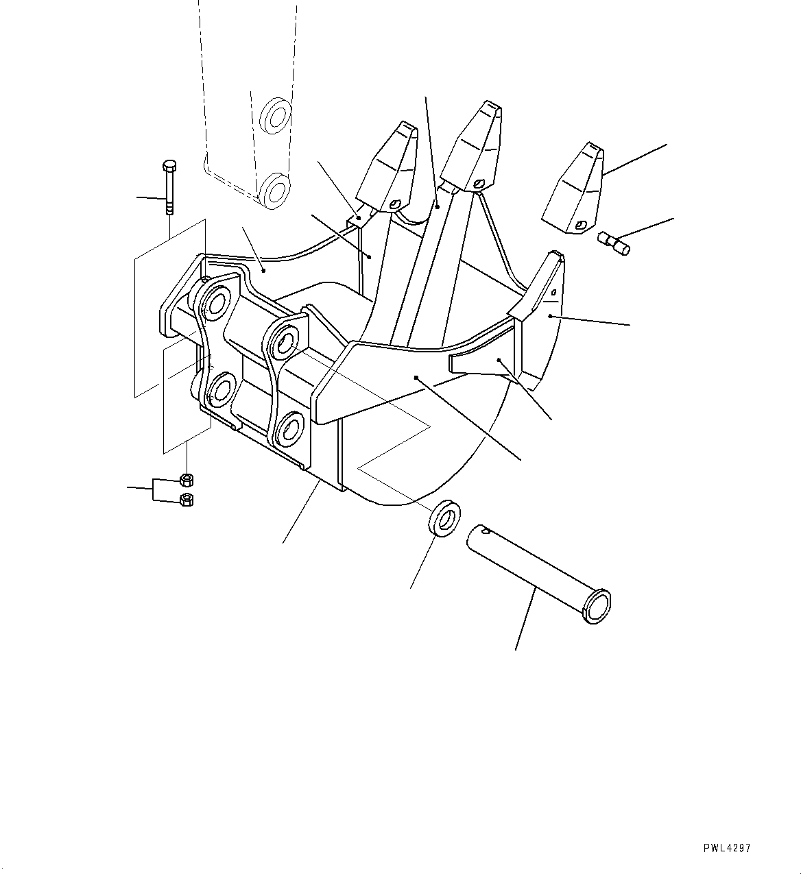 Excavators Komatsu / PC200LC-8 S/N 350001-UP(0000368c) / Bucket (#350001-)(T064001 : T1510-005001)