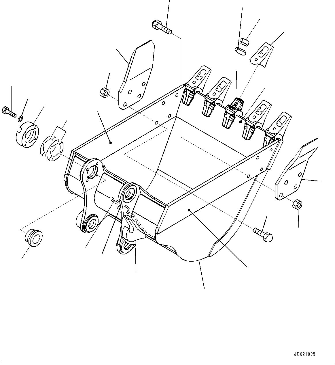 Excavators Komatsu / PC200LC-8 S/N 350001-UP(0000368c) / Bucket (#350001-)(T069001 : T1510-023001)