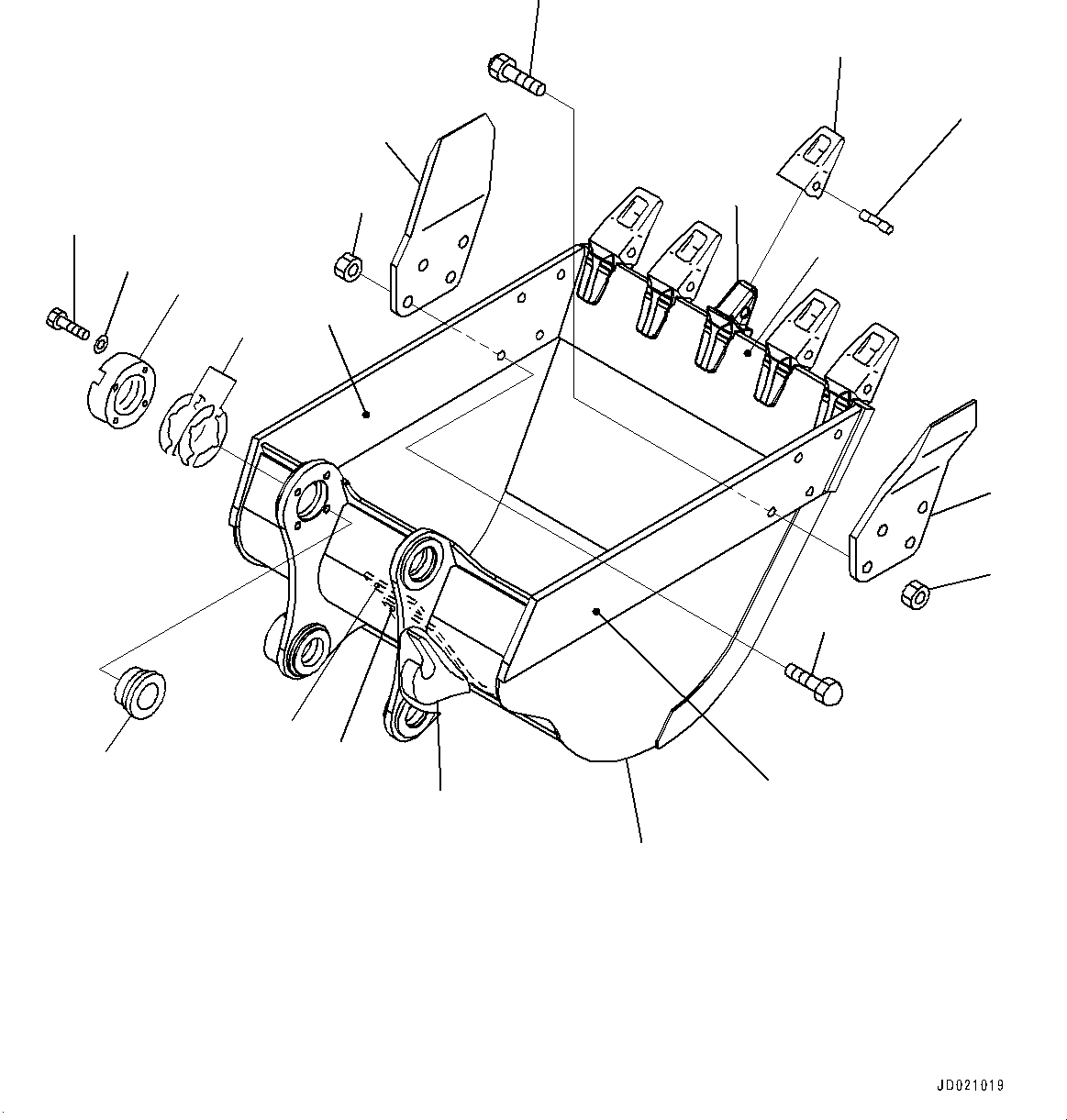 Excavators Komatsu / PC200LC-8 S/N 350001-UP(0000368c) / Bucket (#350001-)(T067001 : T1510-025001)