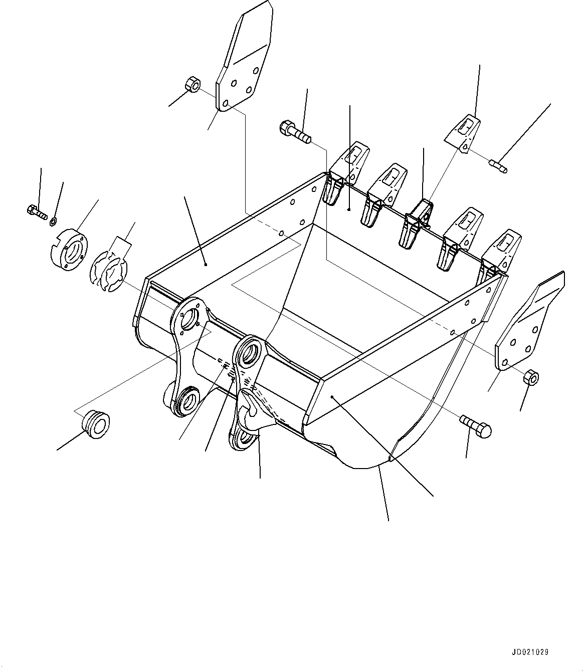 Excavators Komatsu / PC200LC-8 S/N 350001-UP(0000368c) / Bucket (#350001-)(T070001 : T1510-022001)