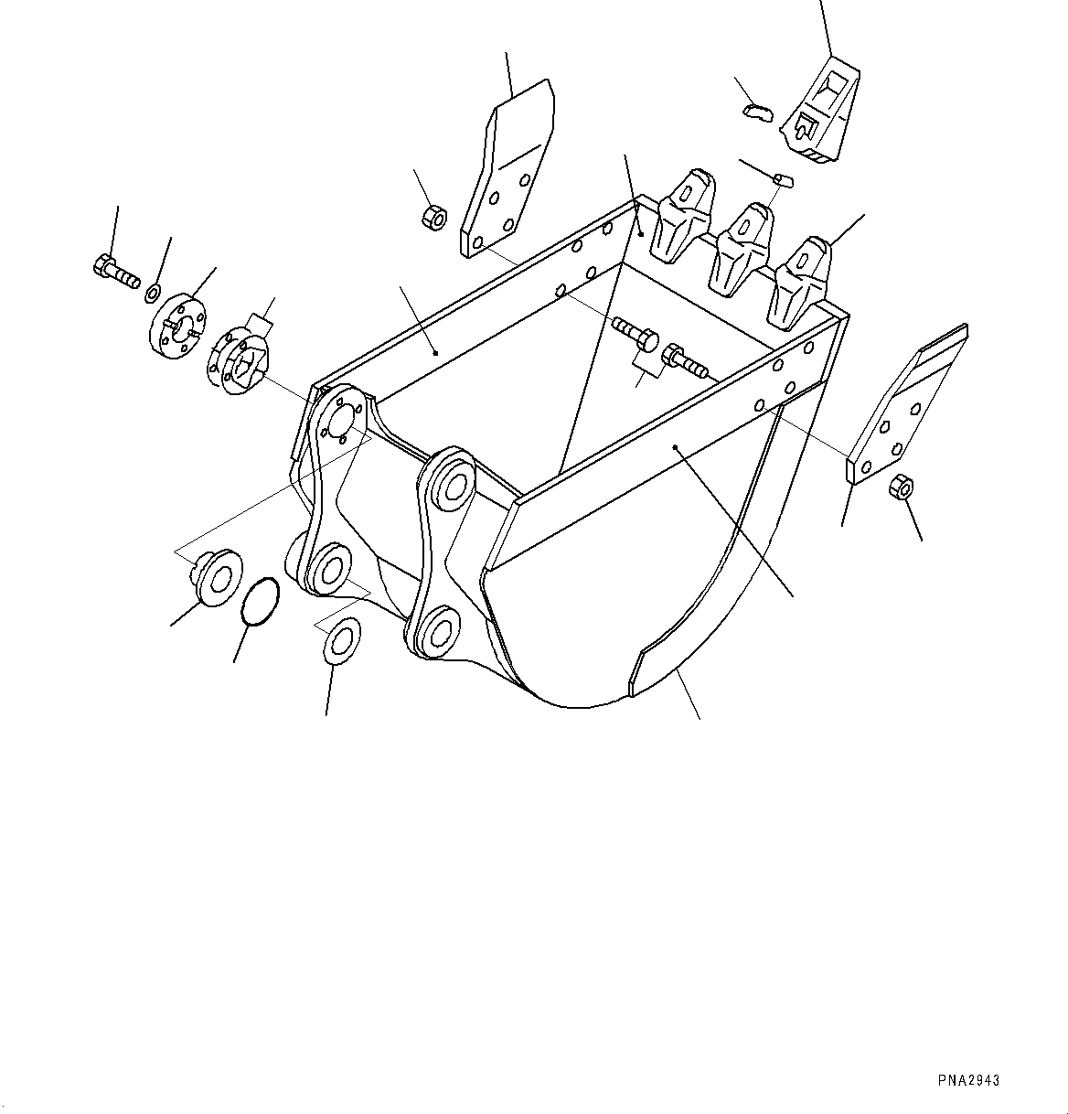 Excavators Komatsu / PC200LC-8 S/N 350001-UP(0000368c) / Bucket (#350001-)(T073001 : T1510-019001)